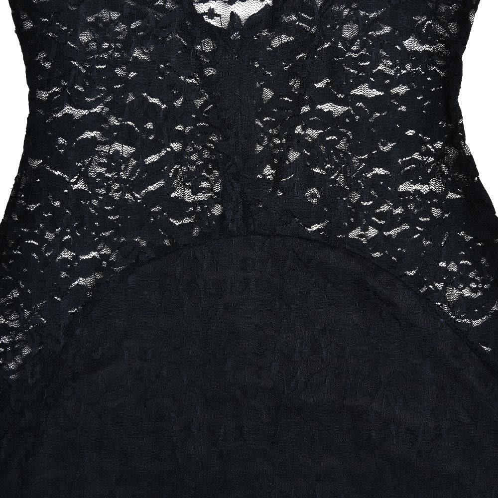 Corset Bodice Sheer Lace Spaghetti Strap Column Maxi Gown