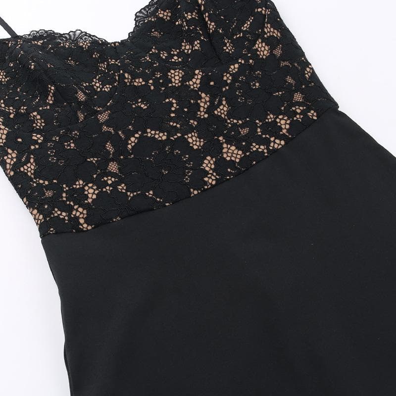 Sweetheart Neck Lace Overlay Spaghetti Strap Mermaid Maxi Gown