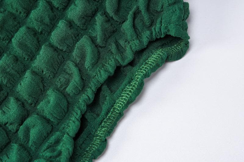 Mock Neck Waffle Texture Lace Up Side Cutout Maxi Dress