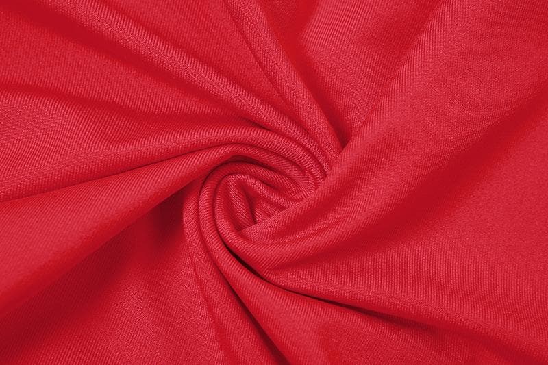 One Shoulder Flower Choker Ruffle Trim High Slit Ribbed Maxi Dress