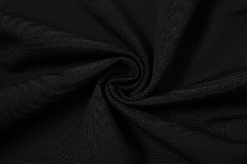 One Shoulder Mesh Bodice Metal Buckle Ruched Low Rise Ruffle Hem Mini Dress