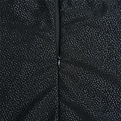 Sweetheart Neck Spaghetti Strap Glitter Side Slit Mesh Glove Mini Dress