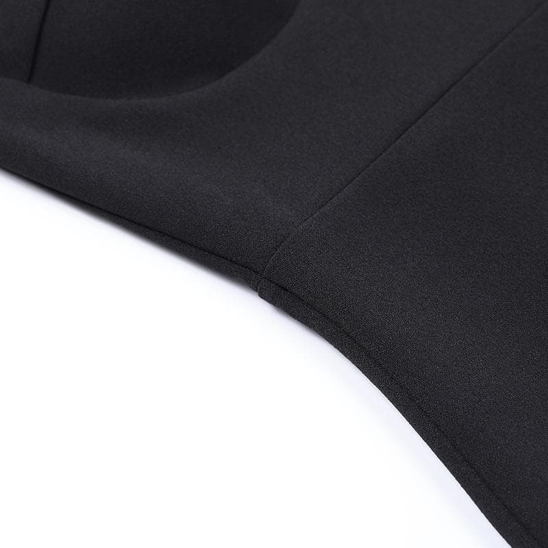 Asymmetric One Shoulder Sweetheart Bustier Side Slit Bodycon Midi Dress