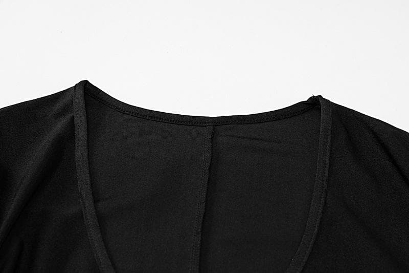 Ruched Long Sleeve Flower Applique U Neck Mini Dress