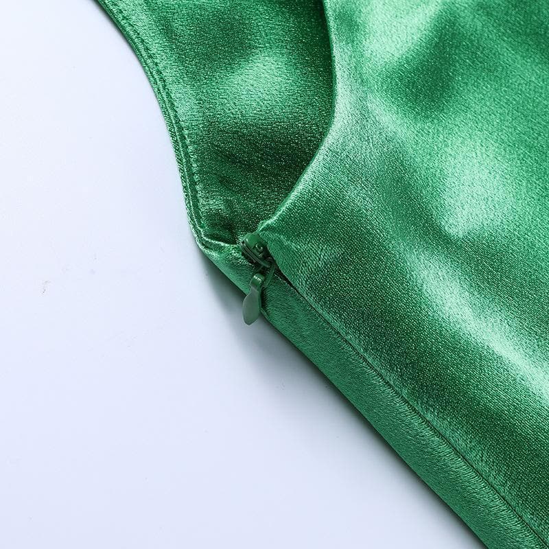 Cowl Neck Spaghetti Strap Side Ruched Drawstring Midi Slip Dress