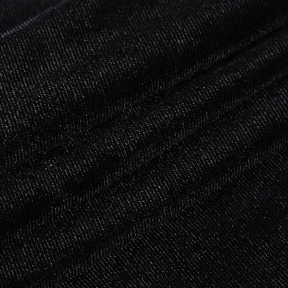 Velvet Flocked Mesh Mock Neck Bell Sleeve Gothic Mini Dress