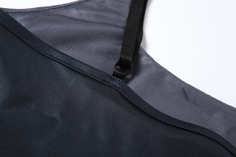 Scoop Neck Spaghetti Strap Cyborg Body Graphic Bodycon Mini Dress
