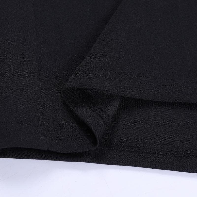Square Neck Ruffle Strap Ruched High Slit Asymmetrical Ruffle Trim Maxi Dress