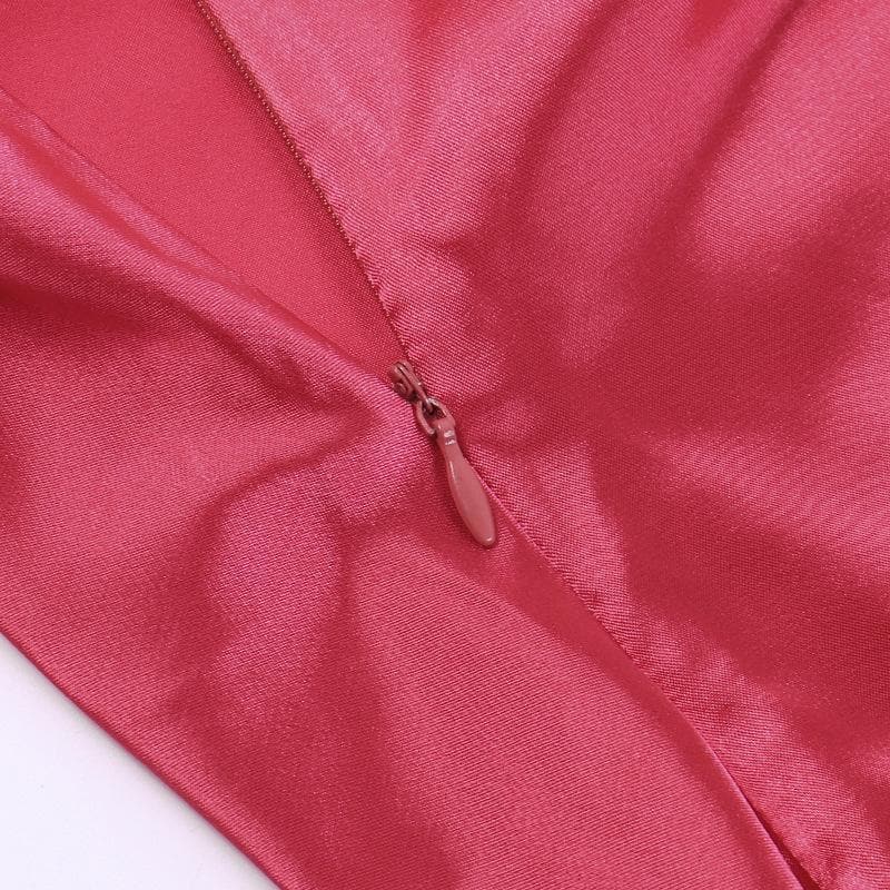 One Shoulder Satin Ruched Drape High Slit Maxi Dress