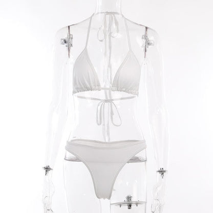 Off Shoulder Halter Tie Fishnet Mesh Bikini Cover Up Mini Dress