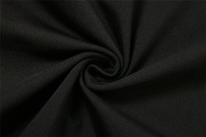 Strapless Ruched Double Slit Ruffle Hem Midi Dress