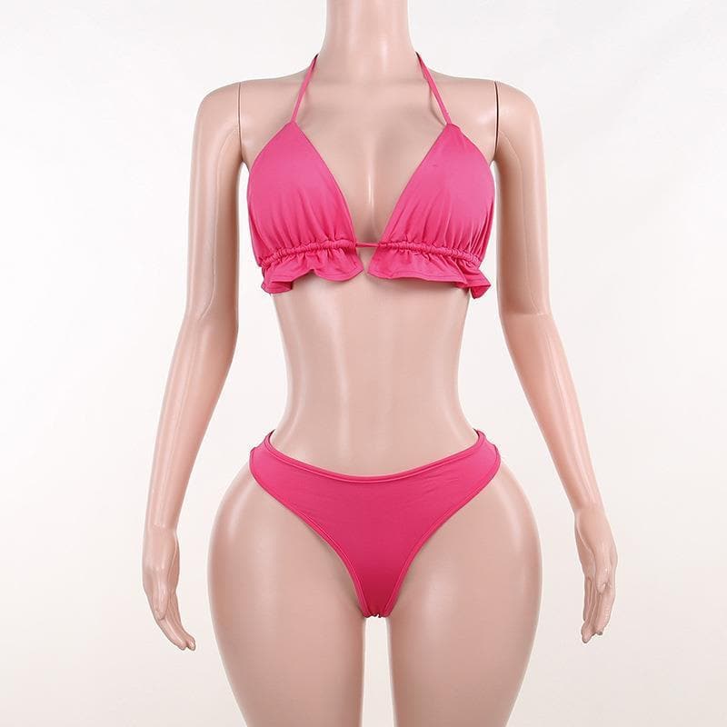 Rhinestone Mesh Long Sleeve Midriff Cutout Ruched Drawstring Bikini Cover Up Set