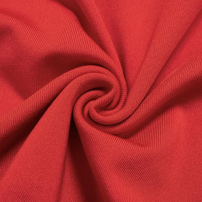 Halter Keyhole Neck Rosette Applique Cascading Ruffle Side Mini Dress
