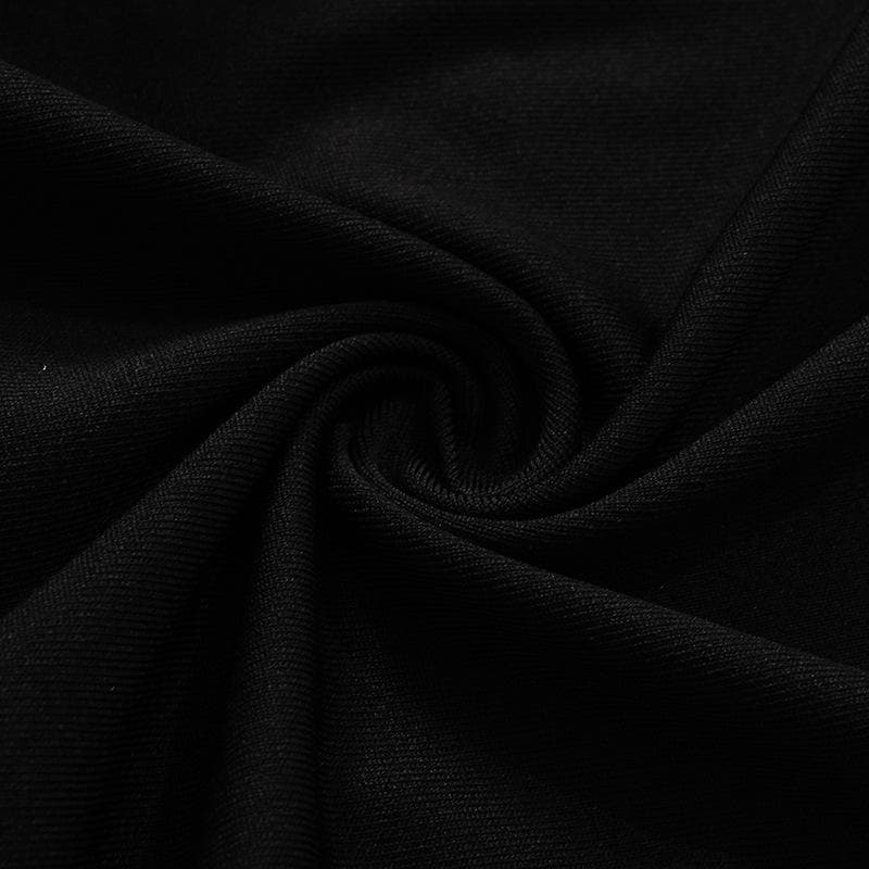 One Shoulder Choker Neck Waist Cutout Asymmetric Hem Mini Dress