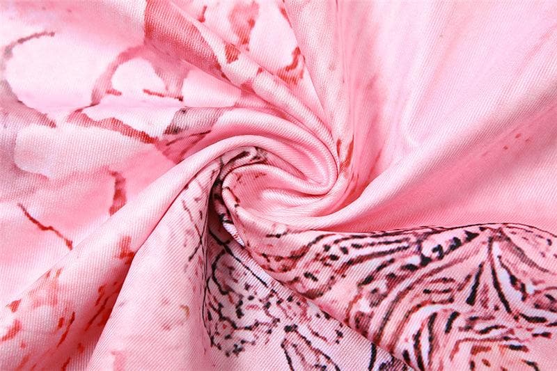 Butterfly Applique Criss Cross Strap Backless Printed Bodycon Maxi Dress