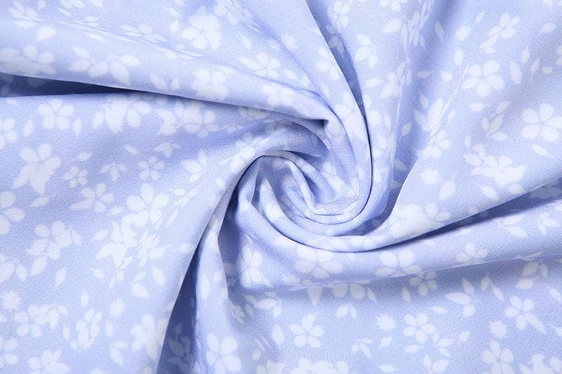 Smocked Tie Front Ditsy Floral Print Spaghetti Strap Maxi Dress