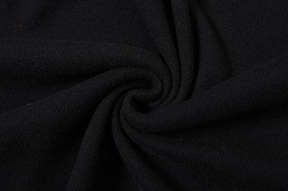 Flower Applique Off Shoulder Flared Sleeve Slit Mini Dress