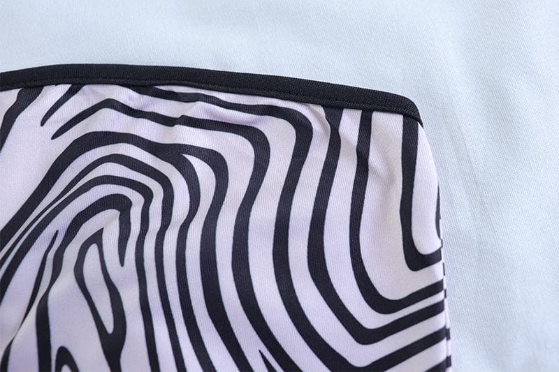 Strapless Swirl Print Keyhole Cutout Bodycon Mini Dress