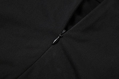 Boat Neck Ruched Gathered Long Sleeve Zip Maxi Dress