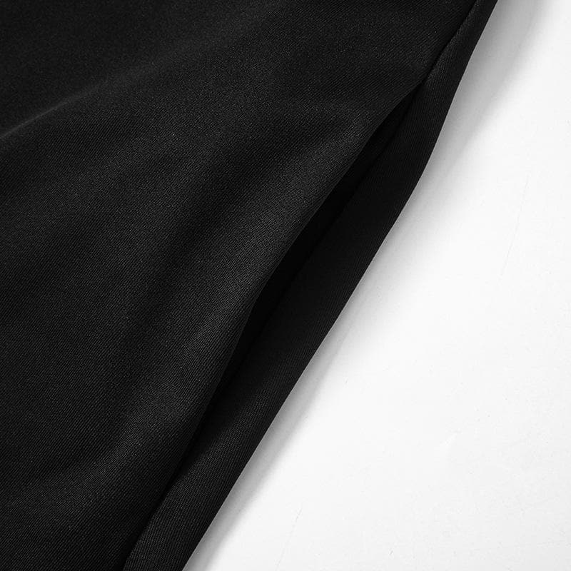Halter Neck Contrast Shirt Collar Necktie Knot Sleeveless Bodycon Mini Dress