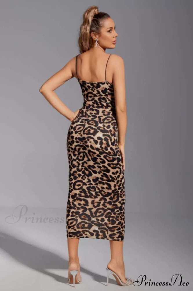 Kailani Leopard Stylish Bodycon Dress