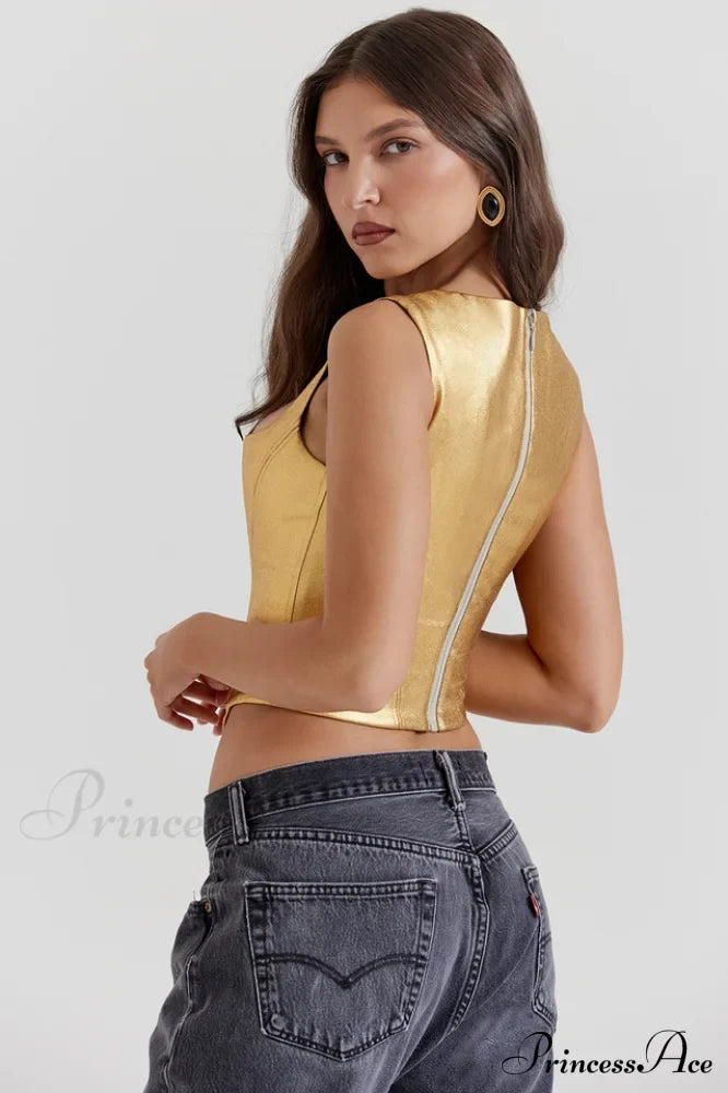 Karia Elegant Gold Corset