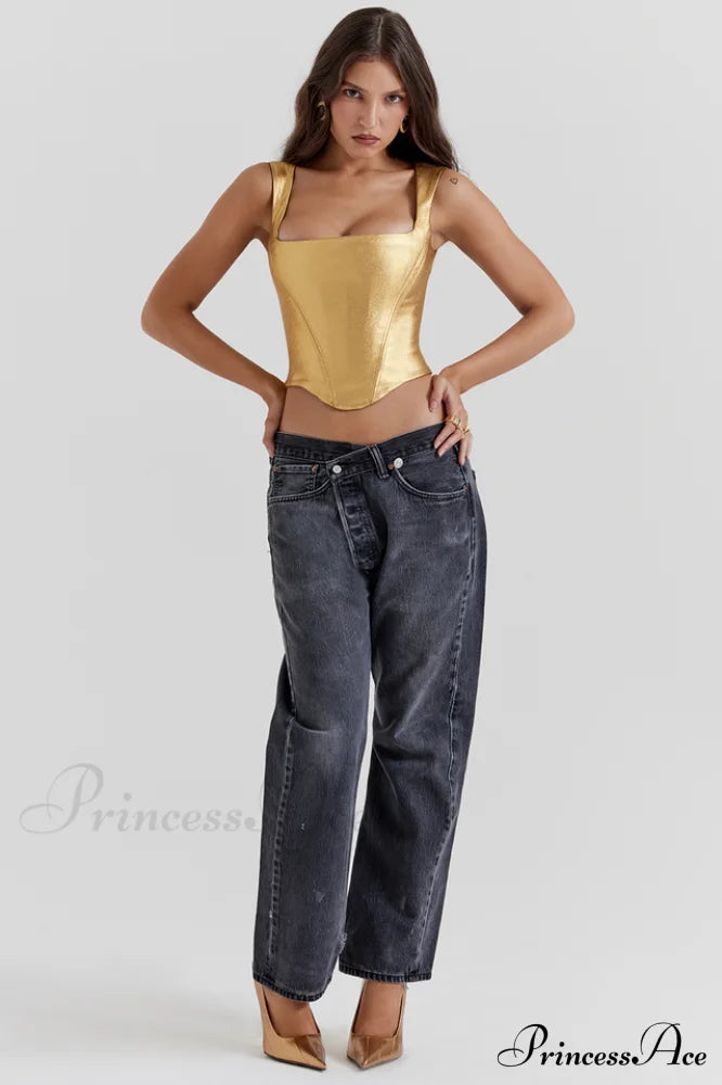 Karia Elegant Gold Corset