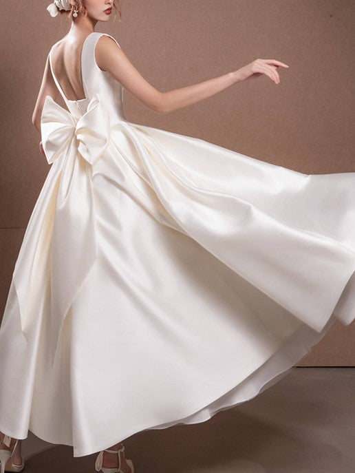 Halter Satin Evening Dress