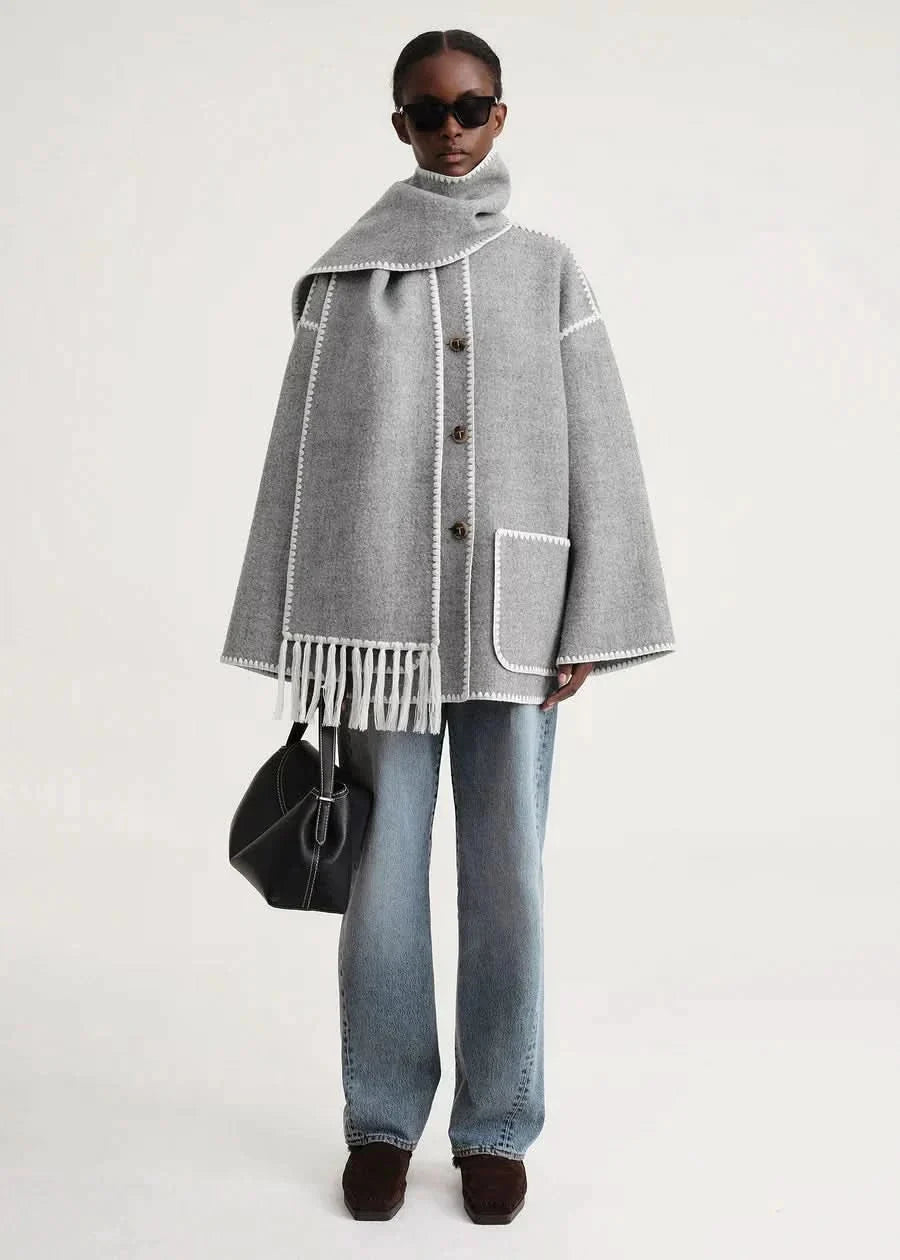 Jessy Elegant Scarf Coat