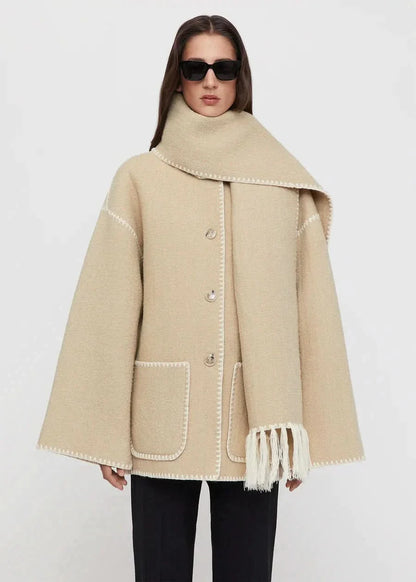 Jessy Elegant Scarf Coat