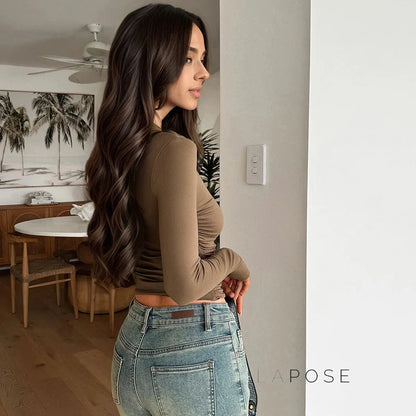 Aamina Long Sleeve Fitted Top