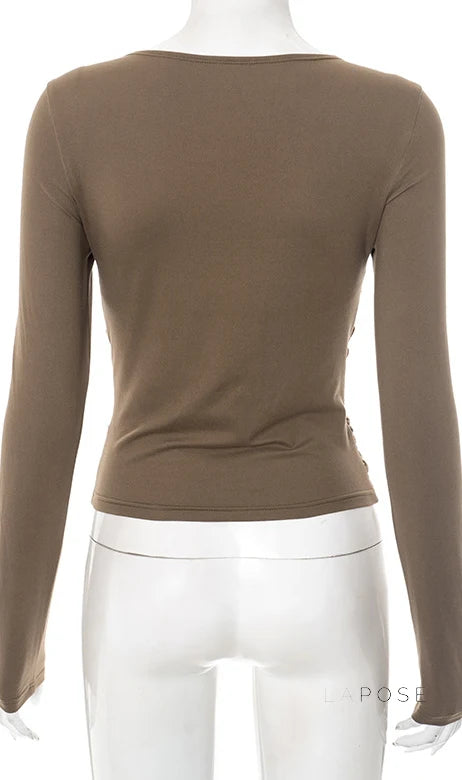 Aamina Long Sleeve Fitted Top