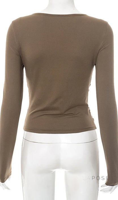 Aamina Long Sleeve Fitted Top