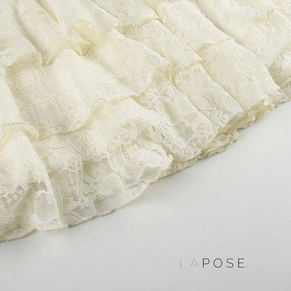 Adaley Lace Tiered Mini Dress