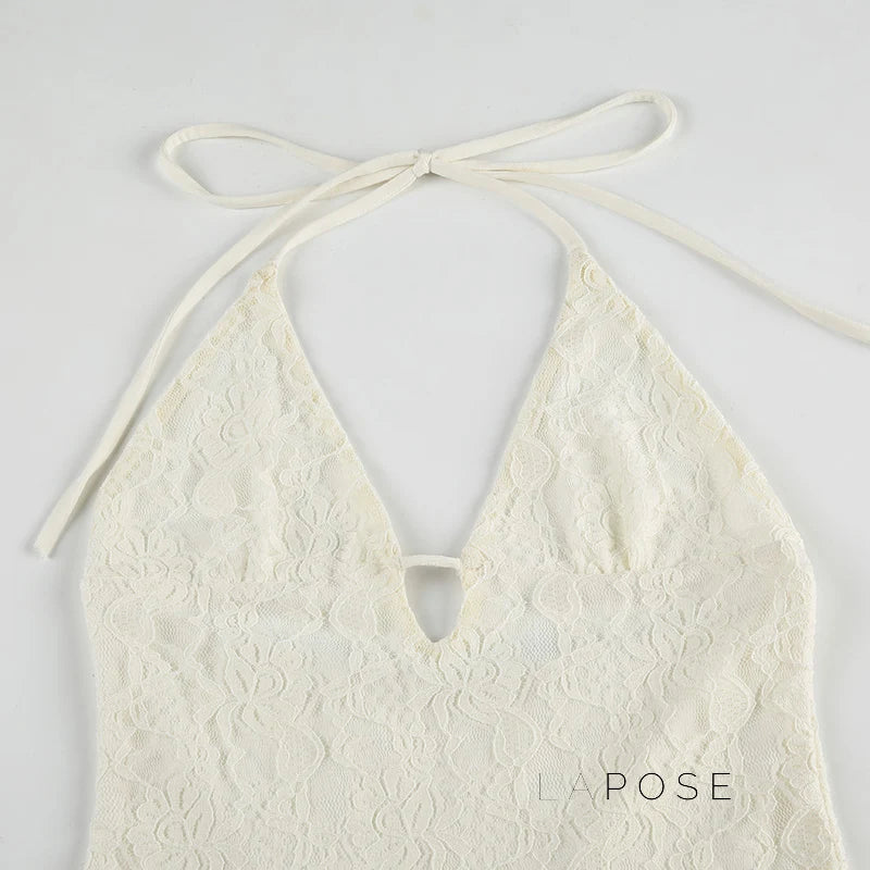 Adaley Lace Tiered Mini Dress