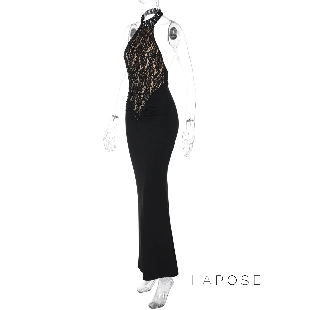 Addeline Halter Backless Maxi Dress