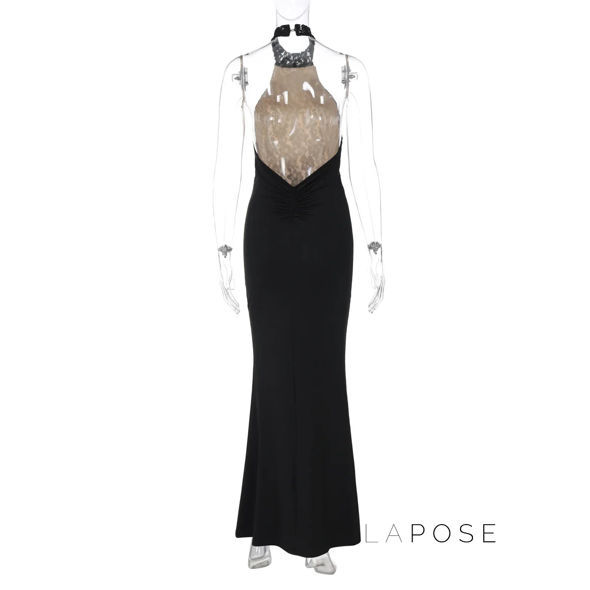 Addeline Halter Backless Maxi Dress