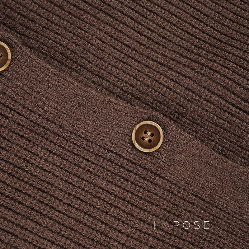 Addilyn Brown Knitted Cardigan