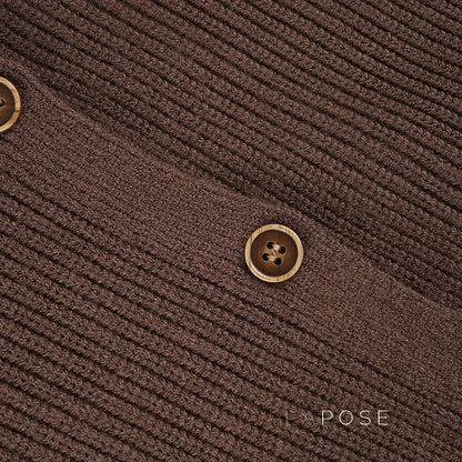 Addilyn Brown Knitted Cardigan