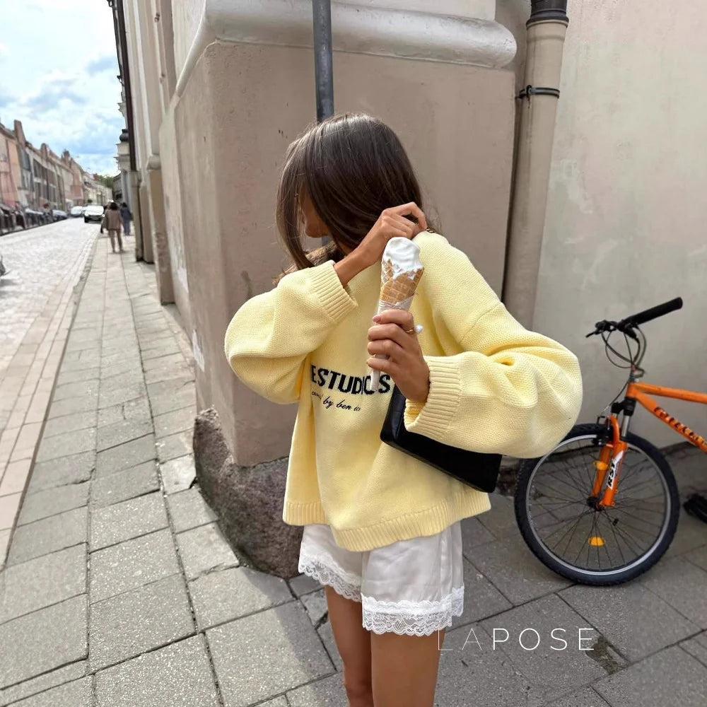 Adrian Cozy Letter Sweater