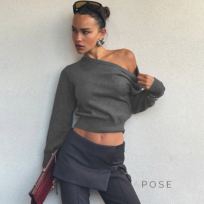 Aisha Knit One Shoulder Top