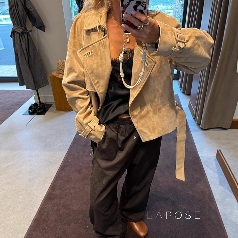 Aixa Belted Lapel Jacket