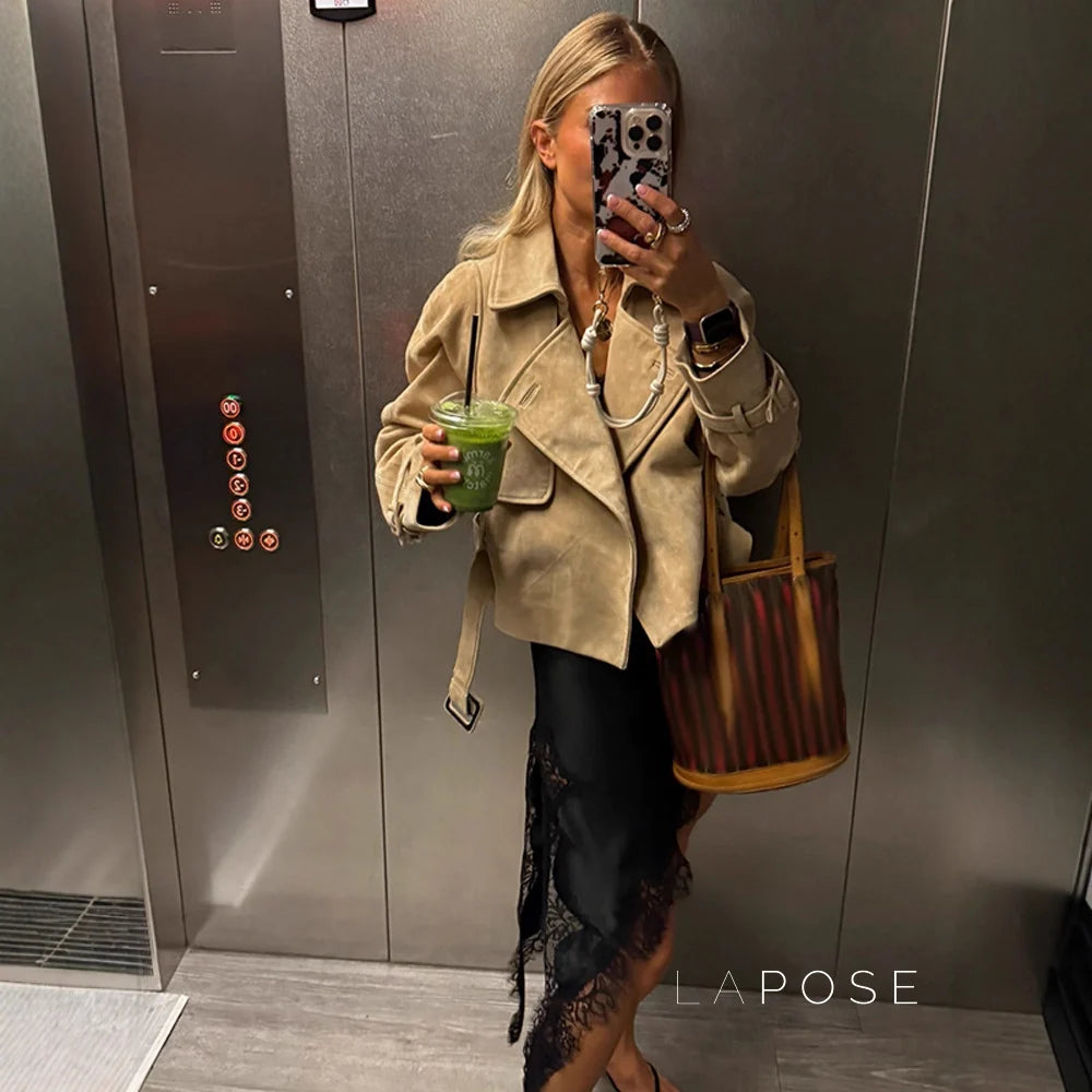 Aixa Belted Lapel Jacket