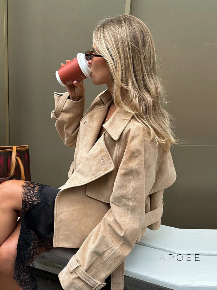 Aixa Belted Lapel Jacket