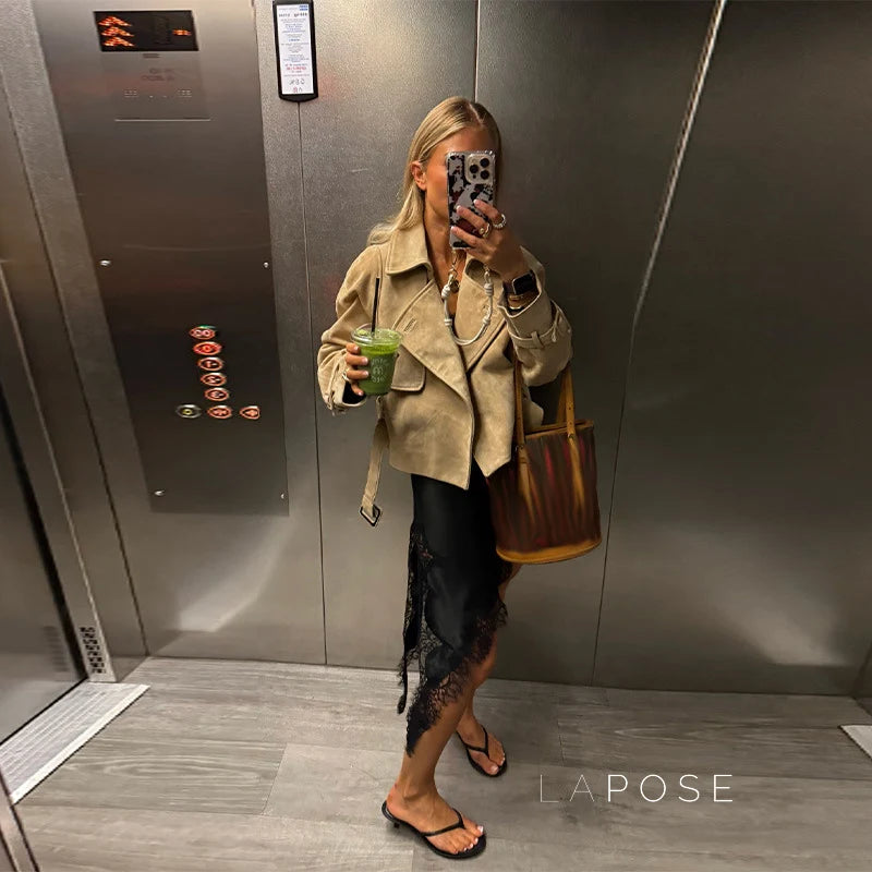 Aixa Belted Lapel Jacket