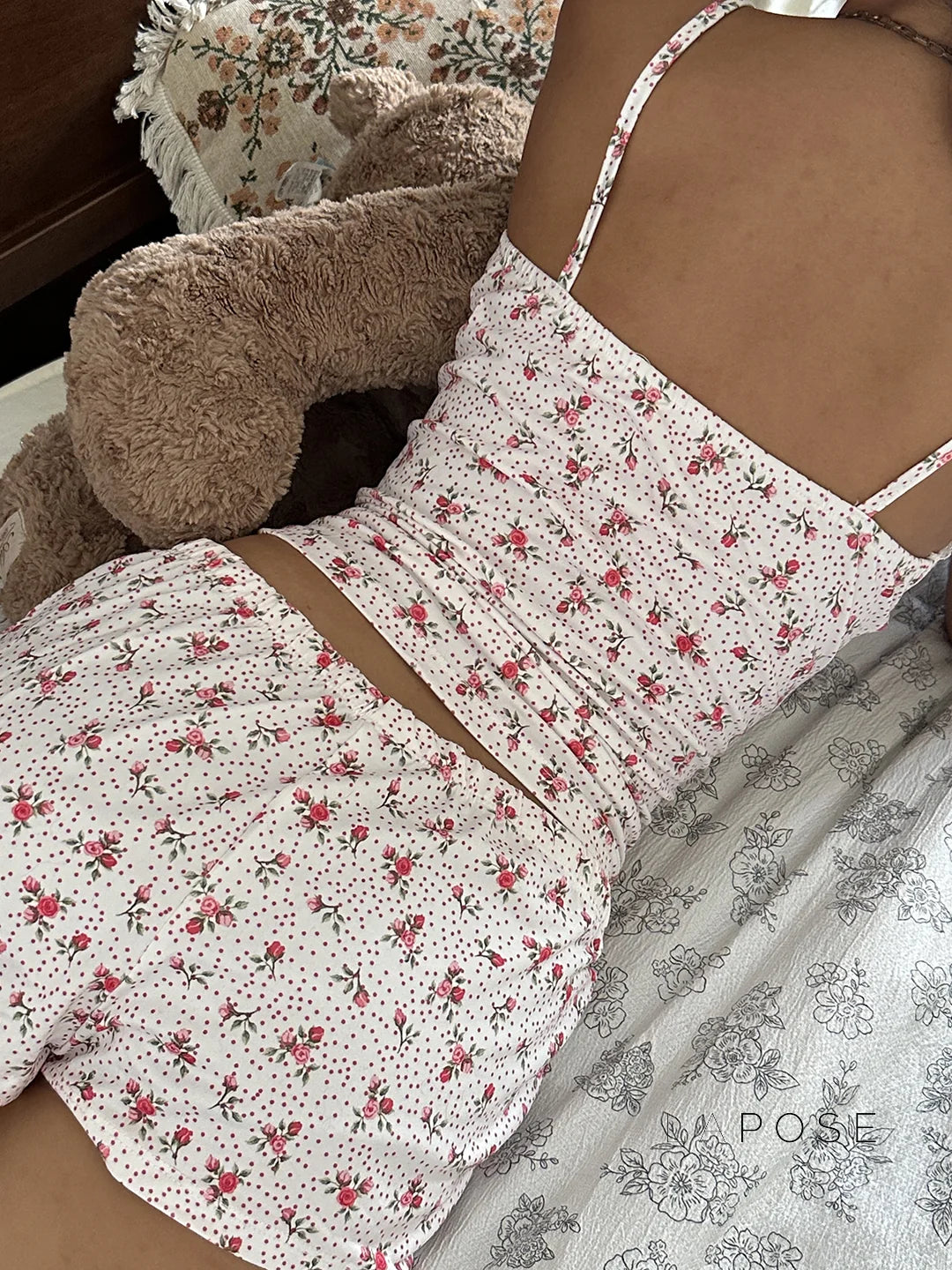 Alannah Floral Lace Short Set