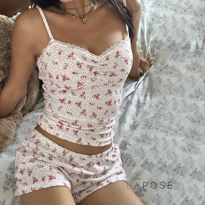 Alannah Floral Lace Short Set