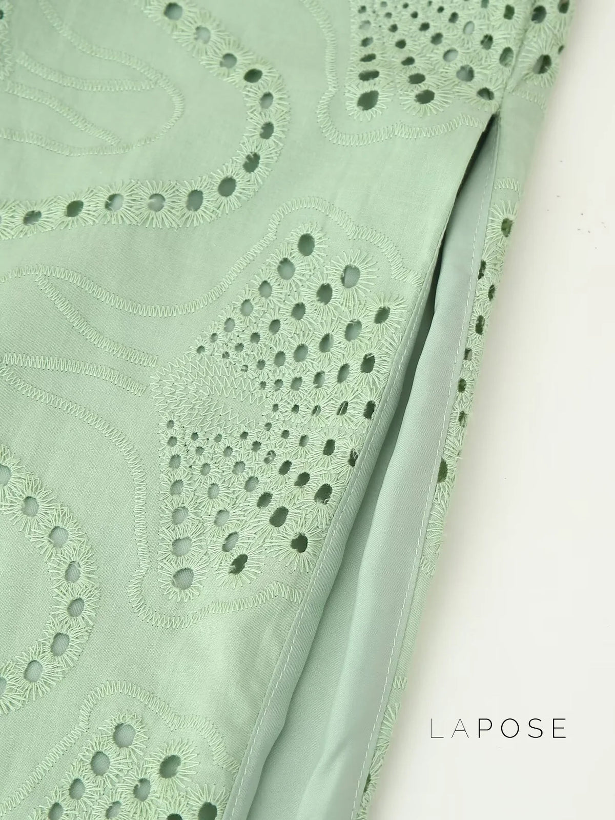 Alaura Green Embroidered Skirt Set