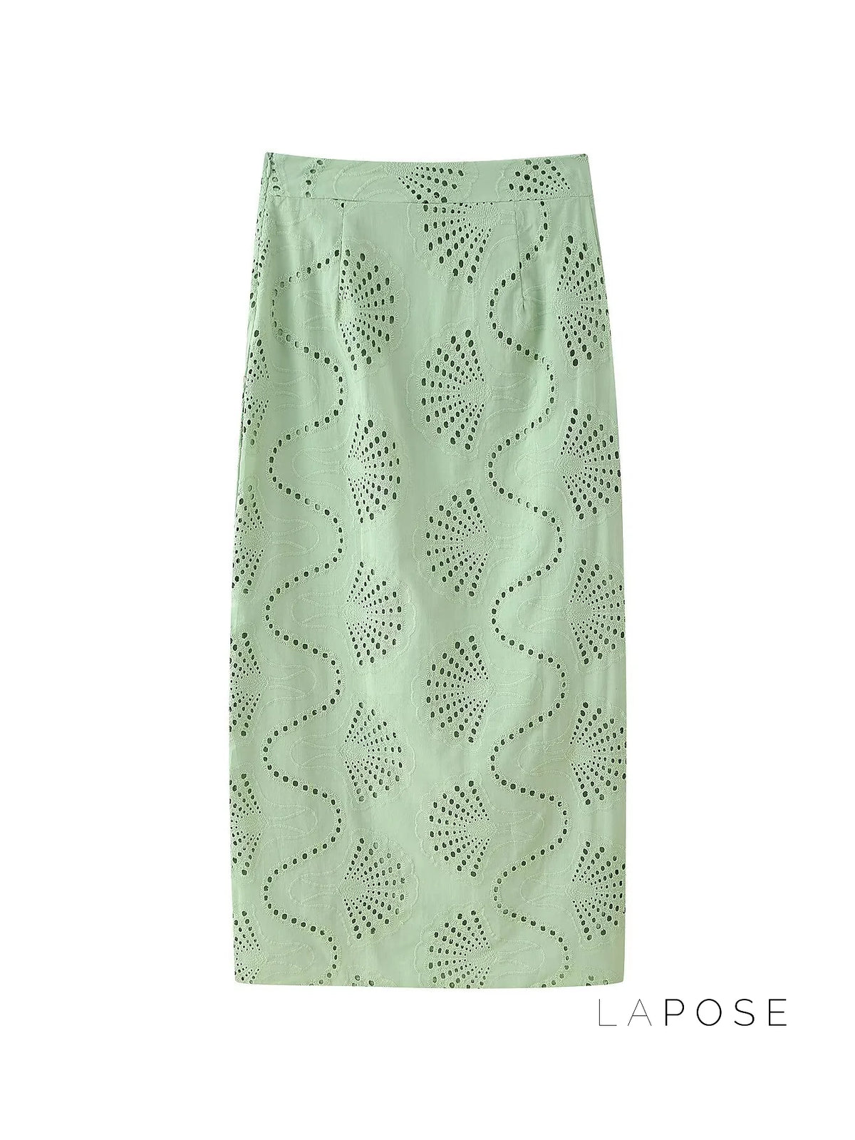 Alaura Green Embroidered Skirt Set