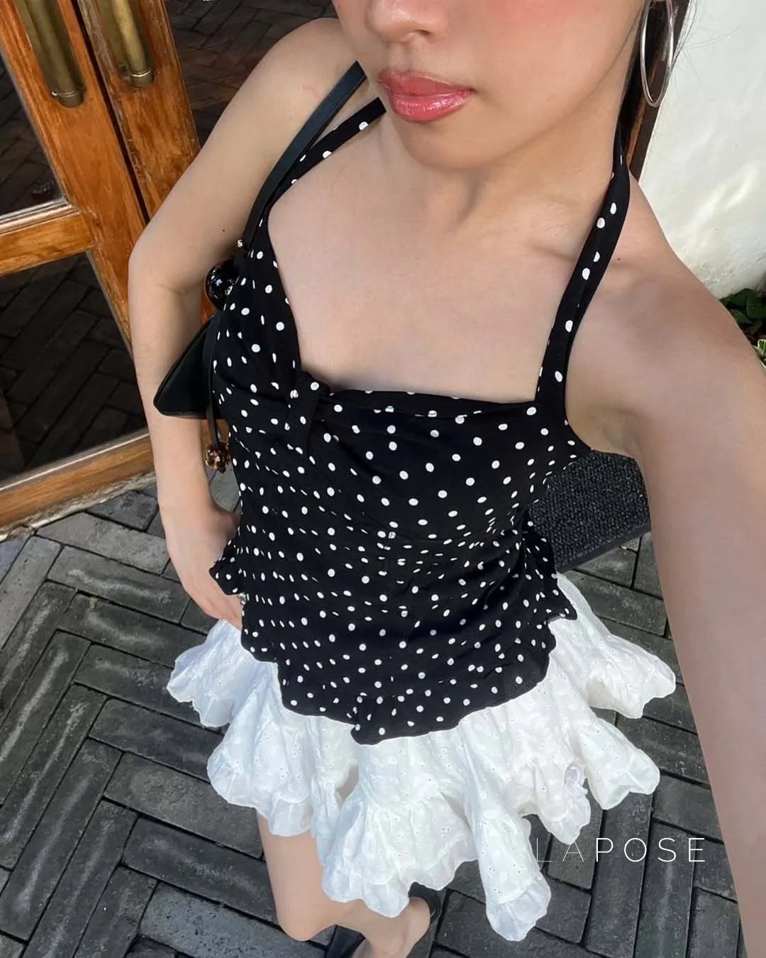 Alaura Polka Dot Halter Top